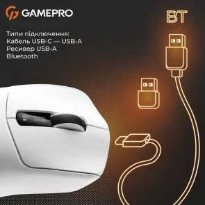 Фото: Миша GamePro Genesis Ranker WL/BT/USB White (GM012W) № 8 | KTC
