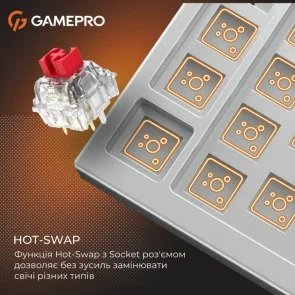 Фото: Клавіатура GamePro Genesis Silverlight MK116 YH Switches Grey № 10 | KTC