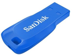 Флешка USB SanDisk Cruzer Blade 64Gb Electric Blue (SDCZ50C-064G-B35BE)