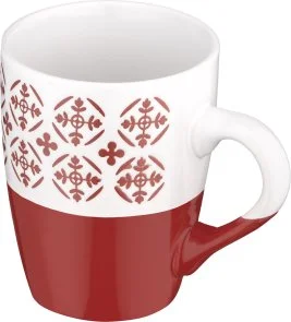 Фото: Чашка Ardesto Ornament 320ml Red/White (AR3045R) № 4 | KTC