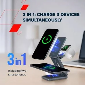 Фото: Бездротова зарядна станція Canyon OnCharge 309 3in1 15W Metal (CNS-WCS309M) № 9 | KTC