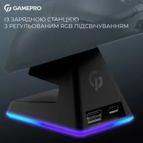 Миша GamePro Asgard Thor WL/BT/USB Black (GM023B)