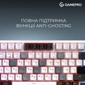 Фото: Клавіатура GamePro Asgard Valhalla MK160W Pro RGB WL/BT/USB White № 8 | KTC