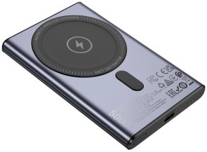 Батарея універсальна Hoco Q32 Bird 5000mah Wireless Magnetic 20W Metal Gray (6942007634076)