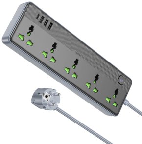 Мережевий фільтр BOROFONE BAC4A Lord 4xUSB 5/1.5m Black (6941991111488)
