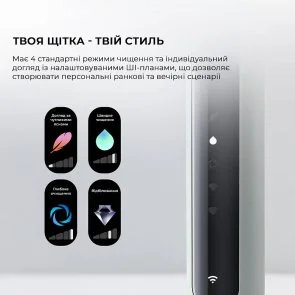 Фото: Електрична зубна щітка Oclean X Pro 20 S Duo Set White/Black (6970810556919) № 11 | KTC