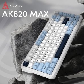Клавіатура Ajazz AK820 Max Plus Daydream Switch RGB WL/BT/USB White (AK820MAX-DD-BWD)