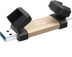 Зовнішній SSD-накопичувач Silicon Power DS72 500GB Gold (SP500GBUC3S72VPG)