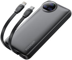 Батарея універсальна Essager Heteromypil 22.5W digital display 20000mAh Black (EDY2W-YT01-Z)
