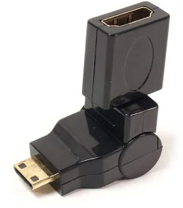 Фото: Перехідник PowerPlant HDMI F / Mini HDMI M Black 360 degrees (KD00AS1300) № 2 | KTC