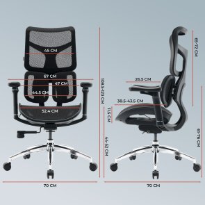 Крісло SIHOO Doro S100 Black (S100-M301)
