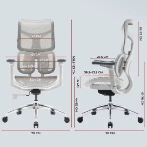 Фото: Крісло SIHOO Doro S100 White (S100-M302) № 19 | KTC