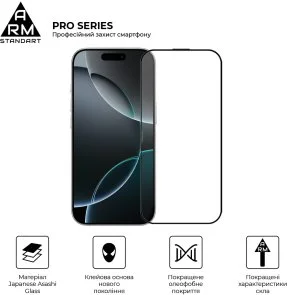Фото: Захисне скло ArmorStandart Pro for Apple iPhone 16 Pro with mesh (ARM87027) № 2 | KTC
