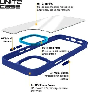 Фото: Чохол ArmorStandart for Apple iPhone 15 - UNIT2 Blue (ARM69967) № 4 | KTC