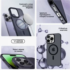 Фото: Чохол ArmorStandart for Apple iPhone 15 - Y23 MagSafe Transparent Black (ARM68566) № 3 | KTC