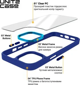 Фото: Чохол ArmorStandart for Apple iPhone 13 - UNIT2 Blue (ARM79517) № 4 | KTC
