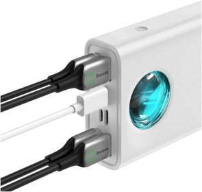 Батарея універсальна Baseus Amblight 30000mAh 65W White with USB-C (PPLG000102)