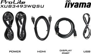 Фото: Монітор iiyama ProLite XUB3493WQSU-B6 Black - 34" IPS / 3440x1440 / 120 Гц / HAS № 13 | KTC