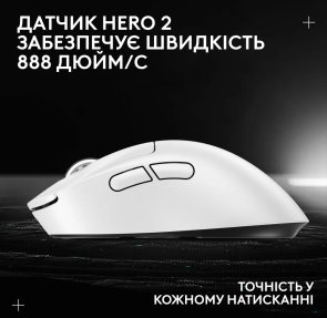 Миша Logitech G Pro X Superlight 2 Dex Wireless White (910-007365)