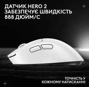 Фото: Миша Logitech G Pro X Superlight 2 Dex Wireless White (910-007365) № 13 | KTC