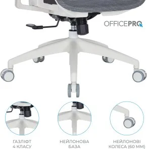Фото: Крісло OfficePro Atlas OC630-W-DG-DG White/Dark Gray № 17 | KTC