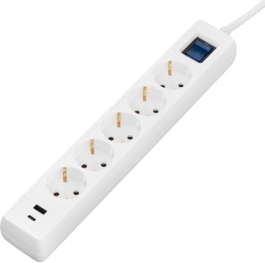 Мережевий фільтр 2E SP515M3USBWH 5/3m 2xUSB White (2E-SP515M3USBWH)