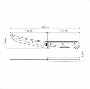 Фото: Ніж кухонний для сиру Tramontina ULTRACORTE 15.2cm Black (23866/106) № 5 | KTC