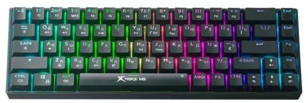 Клавіатура Xtrike Me GK-995W ENG/UKR WL/BT/USB Black (GK-995WBKUA)