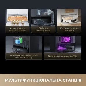 Фото: Робот-пилосос Dreame Aqua 10 Ultra Track Complete Black (RLR81CE-1-BL) № 16 | KTC