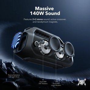 Портативна колонка Anker SoundCore Boom 2 Plus Black (A3134011)