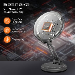 Кріплення для мобільного телефону Promate Magnus2-qi (6959144065250)
