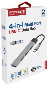 USB-хаб Promate LiteHub-4 Grey (6959144059594)