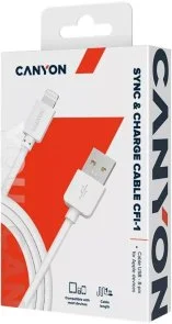 Фото: Кабель Canyon CFI-1 AM / Lightning 1m White (CNE-CFI1W) № 3 | KTC