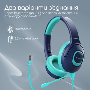 Гарнітура Promate Coddy Aqua (6959144058863)
