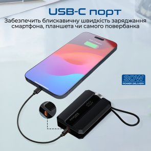 Акумулятор електричний 10000mAh Promate neo-10.black