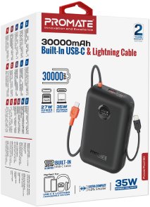 Батарея універсальна 30000mAh Promate powerpod-30.black
