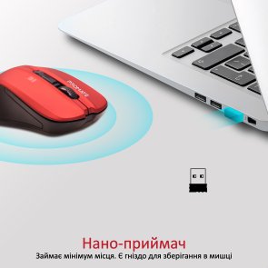Миша Promate Contour Red (6959144054865)
