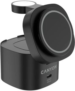 Бездротовий зарядний пристрій Canyon OnCharge 405 4in1 15W, Black