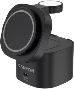 Бездротовий зарядний пристрій Canyon OnCharge 405 4in1 15W, Black