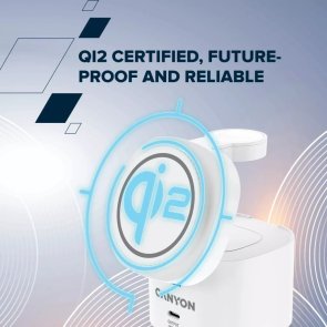 Бездротовий зарядний пристрій Canyon OnCharge 405 4in1 15W, Black + Adapter