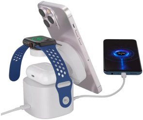 Бездротовий зарядний пристрій Canyon OnCharge 405 4in1 15W, White + Adapter