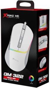 Миша Xtrike Me GM-322 USB White (GM-322WH)