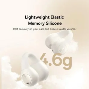 Фото: Навушники Baseus Bass 15 Clip Open-Ear TWS white (A00079500223-00) № 11 | KTC