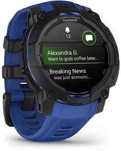 Смарт годинник Garmin Instinct 3 - 45 mm AMOLED Black with Bolt Blue/Black Band (010-02936-03)