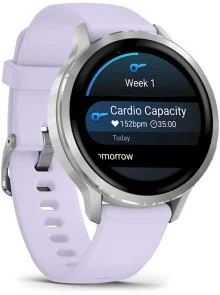 Фото: Смарт годинник Garmin Venu 4 - 41 mm Silver with Periwinkle Silicone Band (010-03013-01) № 4 | KTC