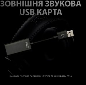 Гарнітура Logitech G Pro X Black with Stand (991-000358)