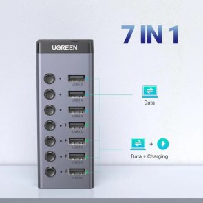 USB-хаб UGREEN CM481 Grey (90307)