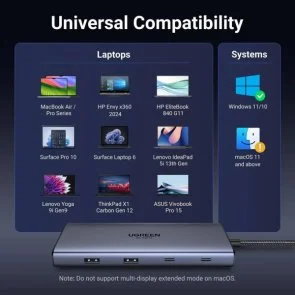 Фото: USB-хаб UGREEN 10in1 CM639 Grey (45380) № 6 | KTC