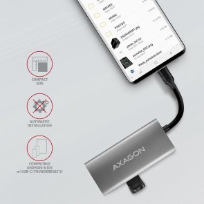 USB-хаб Axagon HMC-4G2 Grey
