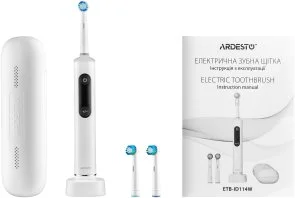 Фото: Електрична зубна щітка Ardesto ETB-ID114W White + Travel case № 16 | KTC